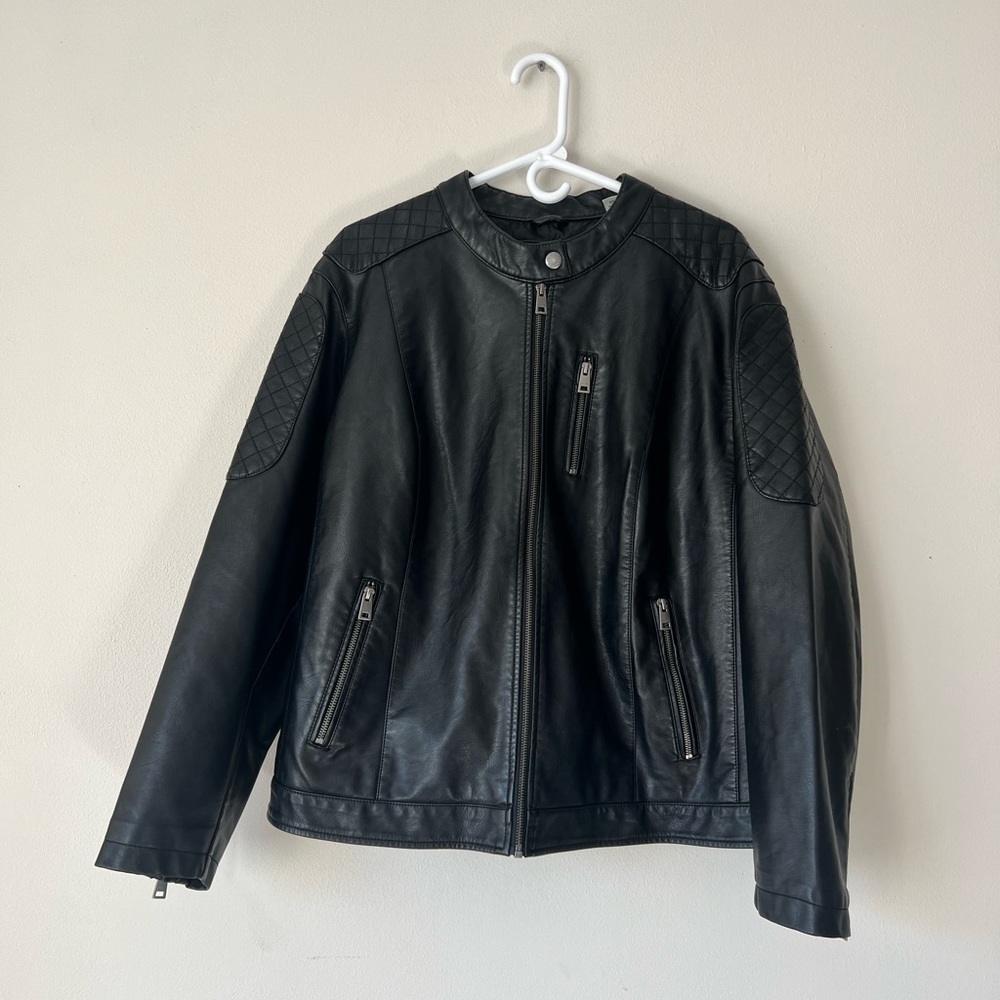 Levi Strauss & Co. oversized faux leather moto jacket